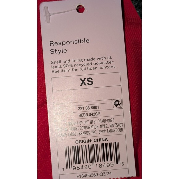 Wild Fable Red Mock Neck Tiered Ruffle Mini Dress Sleeveless XS NWT - Picture 9 of 11